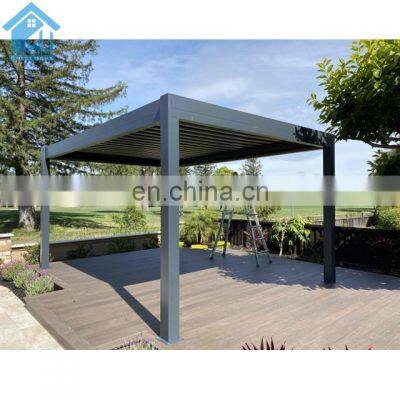 Factory Directly Sell Garden Furniture Pergola Metal Frame Opening Louvre Roof aluminum bioclimat pergola