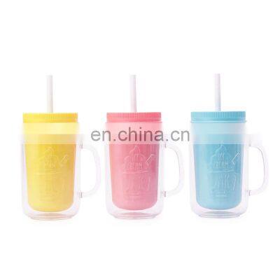 Hot Selling Best Pink Juice Eco Customized Logo Reusable Plastic Straw Smoothie Cups Lids photo-2