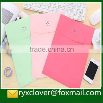 A4 size envelope colorful file bag /document pockets with customized logo