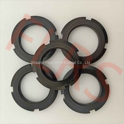 Customized Rolling Bearing Round Lock Nut Material EN AW-7075 Anodize Black For Motorcycle or Automotive