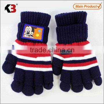 2015 Wholesale cheap kids winter mittens knitting pattern