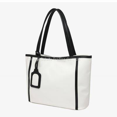 Portable Soft PU Tote Bag Female Large Capacity Shoulder Handbag photo-2