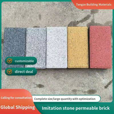 Imitated stone permeable brick PC brick parking space sidewalk brick Spanish brick pavement brick paving stone green area brick