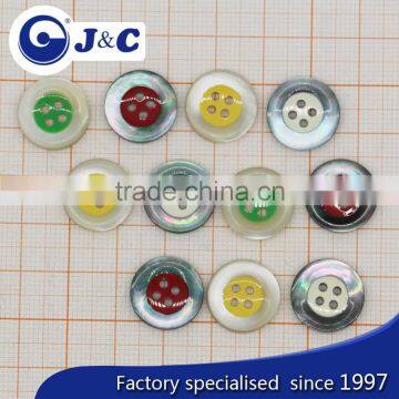 Resin Doming Black Mother of Pearl Sea Shell Button photo-2