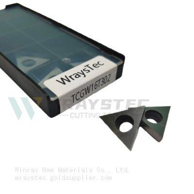 100% Carbide Raw Materials of PCD Inserts With High Hardness Carbide Base TCGW16T304/08 photo-4