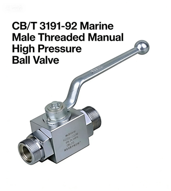 CB/T 3191-92 Морской шаровой кран с наружным резьбовым соединением, ручной, высокого давления