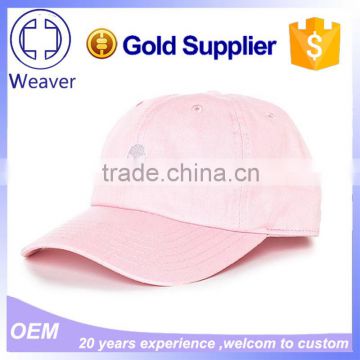 Custom 100% Cotton Fashion Pink Baseball Cap