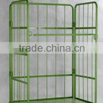 Logistics warehouse steel nestable cage trolley