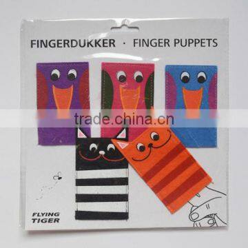 Promotion wholesale custom colorful felt finger puppet from China supplier