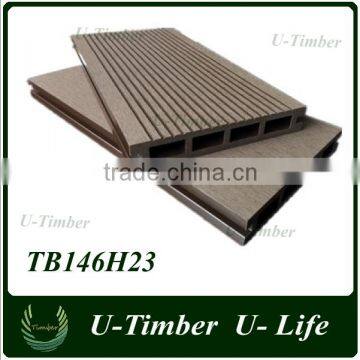 WPC decking floor from U-timber composite board swimming pool