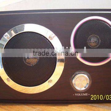 Mini wooden sound box with FM Radio