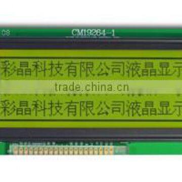 192x64 stn yellow green cob lcd module display with led backlit