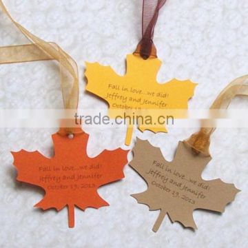 Custom High Quality Leaf Shaped Paper Hang Tags