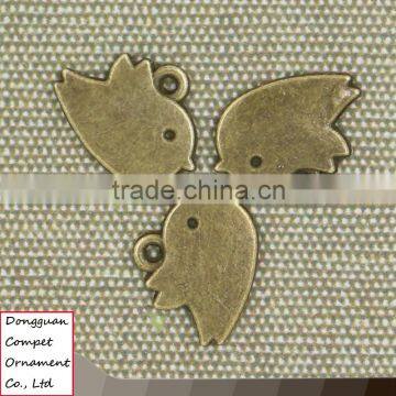 Manufacture selling ancient bronze zinc alloy diy birds pendant