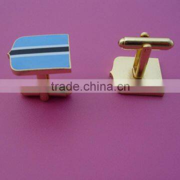 special shape printing logo gold cufflinks for wedding gifts