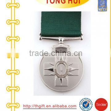 Custom engraved silver metal medals Manufacturer