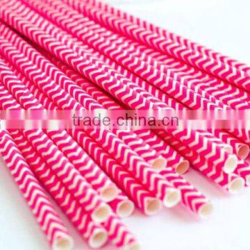 Professional manufacturer of party products Chevron Paper Drinking Straws