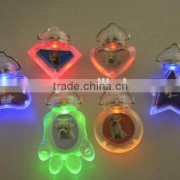 High Visibility Flashing LED Pet Dog Cat Safety Light Collar ID Name Tag - series design