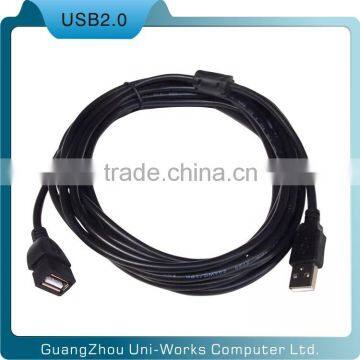 male to female extension black USB data cable