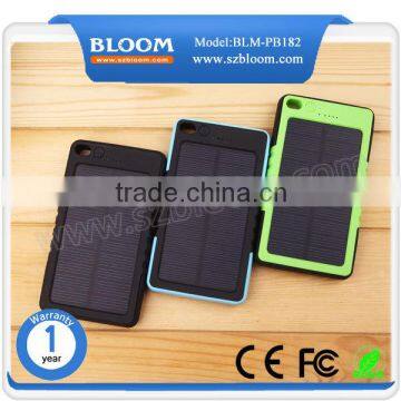 2016 power bank factory solar charger ,fashion deisgn solar panel case , solar power bank 8000mah