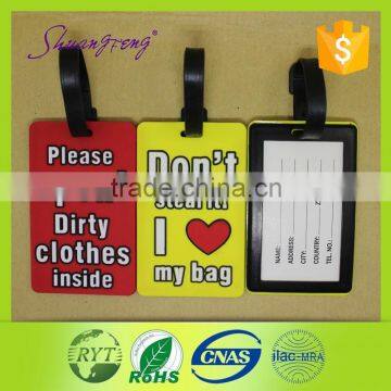 Cheap new arrival luggage tag with word