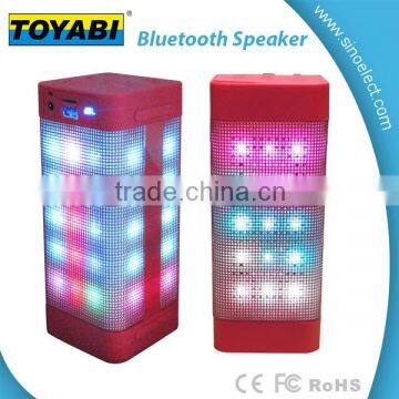 bluetooth speaker with LED lighting support for external MP3/MP4/computers and other audio input function