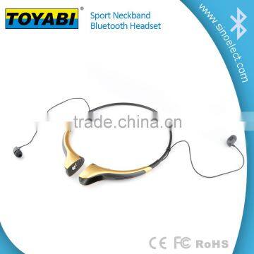 In car safe driving wireless neckband bluetooth headset for cell phone with CE ROHS