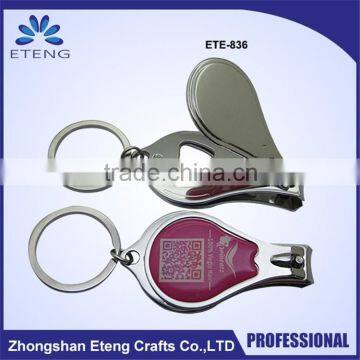 Promotion Custom Printed Bottle Opener Keychain Nail Clipper Quality Choice photo-2
