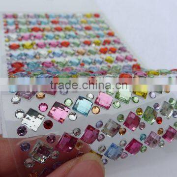 Customized crystal stickers adhesive rhinestone letters