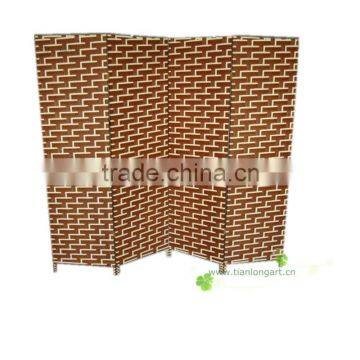 wholesale decorative handmade woven folding screen room divider screen