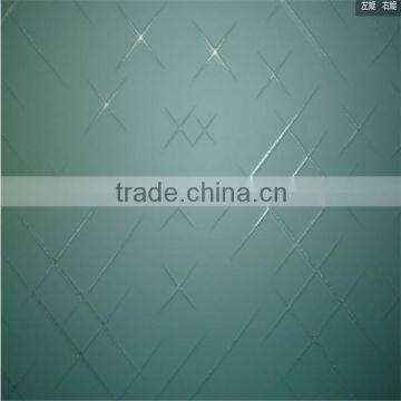 hot sale decorative acid frosted partition and sliding door glass