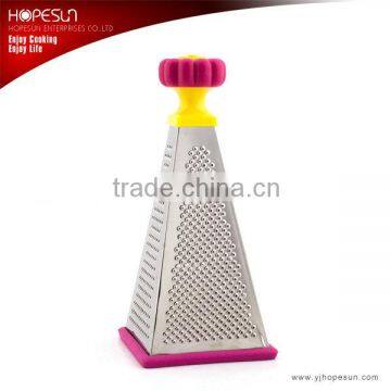 Popular mulrifunction triangle 4 side stainless steel grater with plastic handle                        
                                                                                Supplier's Choice