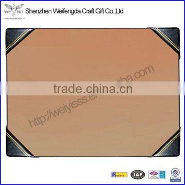 Attractive comfort-soft traditional blotter desk pad with refillable paper inserts