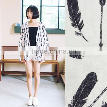 Polyester printed fabrics for woman shirt