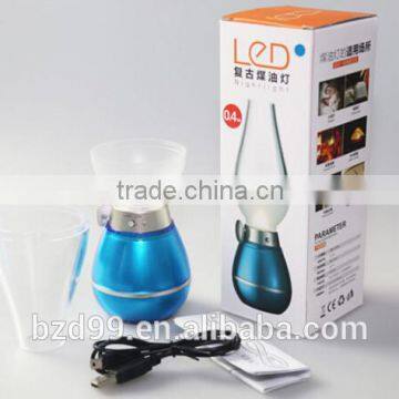 Classic Blow Control USB Rechargeable Electric Glass Oil Candle Lamp / Best Promotional Gift and Traditional Meeting photo-6