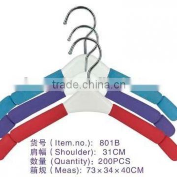 801B non-slip colorful hanger & plastic expandable clothes hanger & children hanger on sales