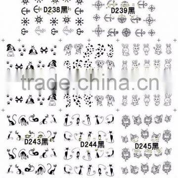 Flower Cartoon Design Nail Art Stickers Decal Water Transfer Manicure 3D Tips