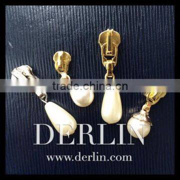 Designer Womenswear Elegant Jewellery Pearl Zipper Puller