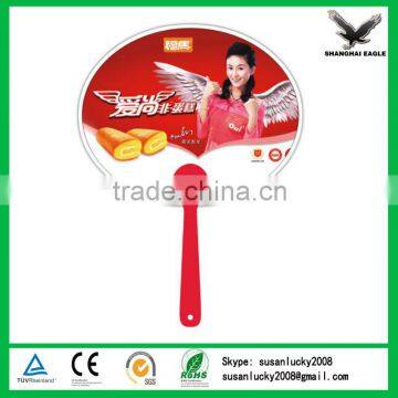 Bowling shape sport adversting printed PP fan (directly from factory)