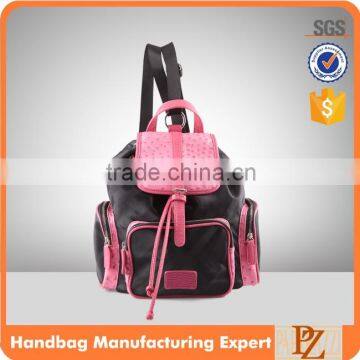 5302 2016 Fashion Contrast Color High Quality Ostrich PU and Nylon Backpack