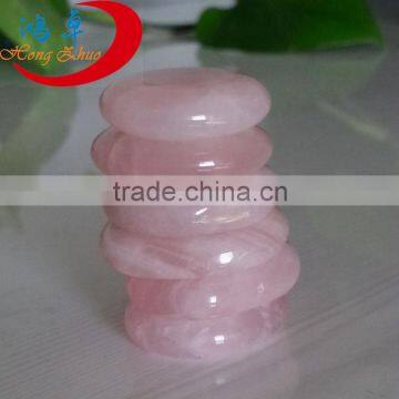 Wholesale Rose Quartz Pink Worry Stones Massage stones