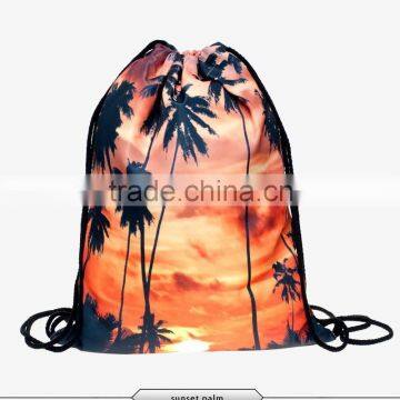 300D polyester drawstring bag sport backpack for sale