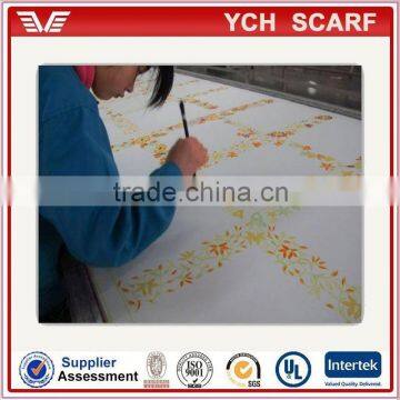 custom size Hand roll edge plain white silk scarf for painting                        
                                                Quality Choice