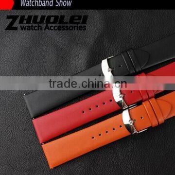 hotesale 22mm genuine calf leather Men and women's Watch strap wholesale 1PCS