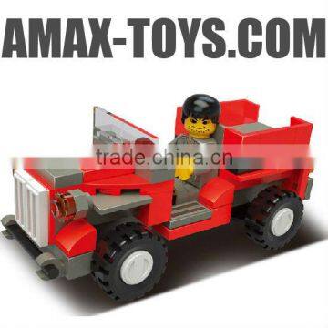 bd-7530320 plastic toys brick intelligent building block classic car 51pcs