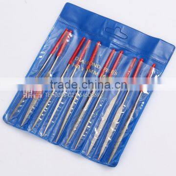 China 5X180mm 10pc diamond hand file use glass
