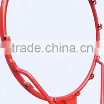 Simple basketball ring for tempered glass backboard