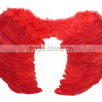 Red big feather wings