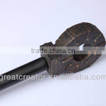 Contemporary Drapery Hardware Decorative Drapery Rods Designer Curtain Finials With Steel Pipes photo-3