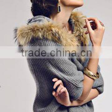 stylish overcoats cashmere shawl with fur for winter